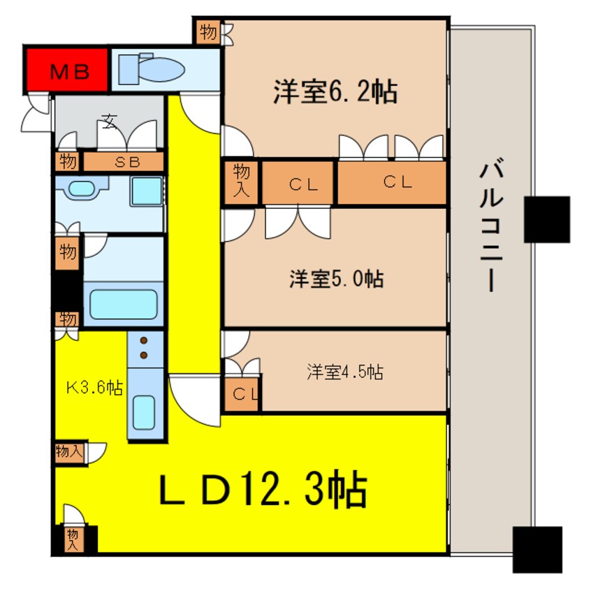 間取図 ジオタワー天六