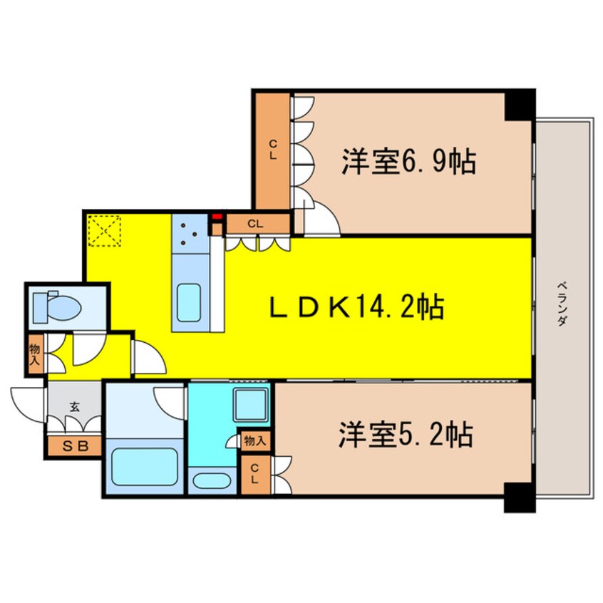 間取図 ジオタワー天六