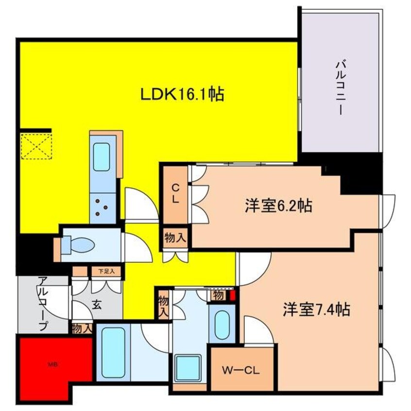 間取図 ジオタワー天六