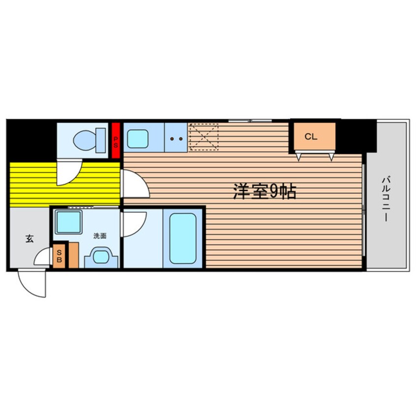 間取図 大阪メトロ堺筋線/堺筋本町駅 徒歩3分 6階 築9年