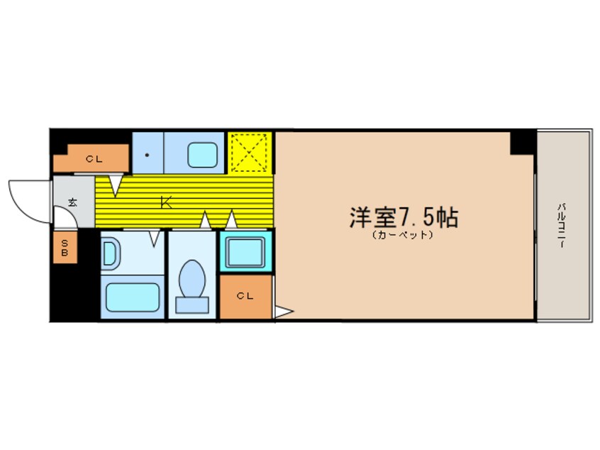 間取図 大阪メトロ御堂筋線/中津駅 徒歩9分 7階 築29年