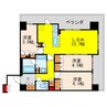 ブランズタワー御堂筋本町 3LDKの間取り