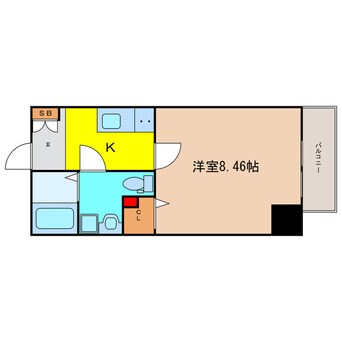 間取図 Ｒ　ＳＱＵＡＲＥ東天満