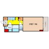 S-RESIDENCE谷町五丁目 1Kの間取り