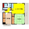 日宝サンフラッツ上町台 2LDKの間取り