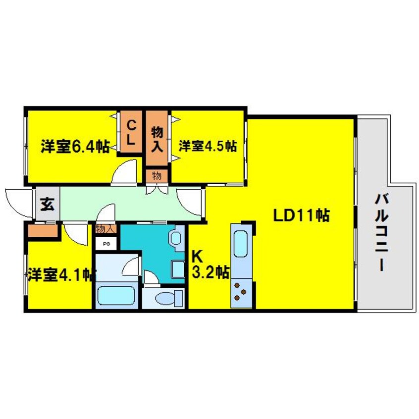 間取図 大阪環状線/福島駅 徒歩2分 10階 築25年