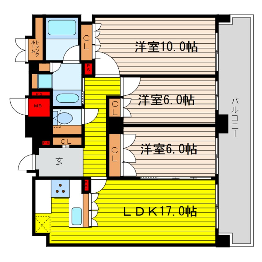 間取図 リーガル四ツ橋立売堀Ⅱ