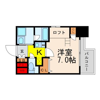 間取図 大阪メトロ長堀鶴見緑地線/玉造駅 徒歩2分 9階 築7年