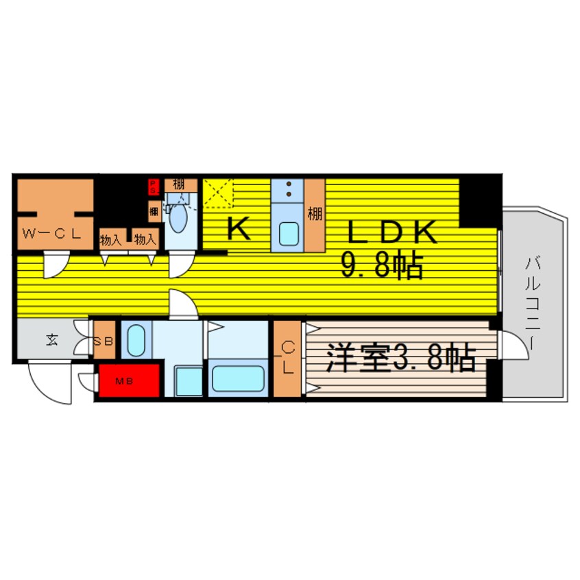 間取図 プレサンス松屋町グレース