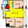 ブランズタワー南堀江 3LDKの間取り