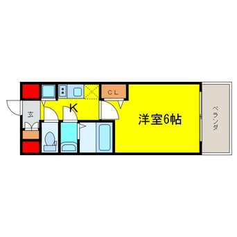 間取図 大阪環状線/森ノ宮駅 徒歩8分 6階 築7年