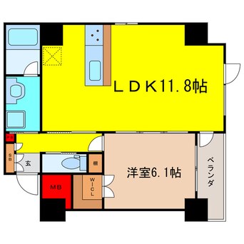 間取図 KONA天神橋