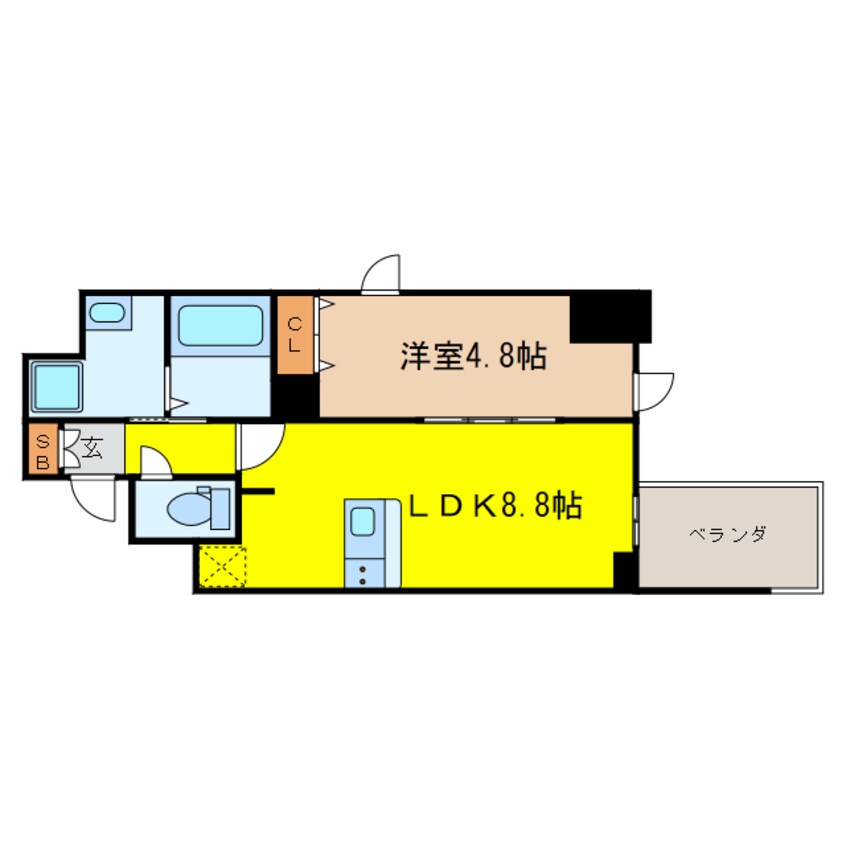 間取図 プレサンス北浜レガーロ