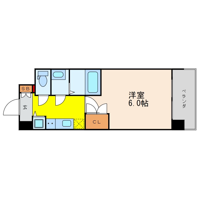 間取り図 大阪メトロ谷町線/南森町駅 徒歩5分 6階 築6年