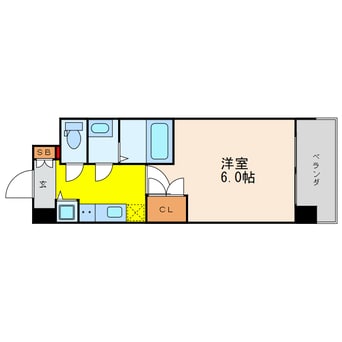間取図 大阪メトロ谷町線/南森町駅 徒歩5分 6階 築6年