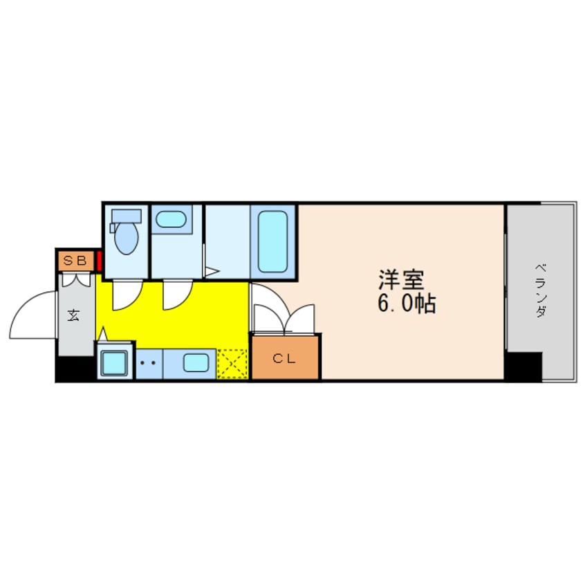 間取図 大阪メトロ谷町線/南森町駅 徒歩5分 6階 築6年