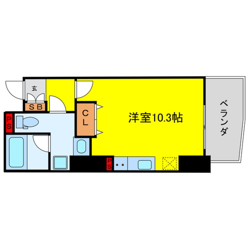 間取図 大阪メトロ四つ橋線/西梅田駅 徒歩3分 11階 築6年