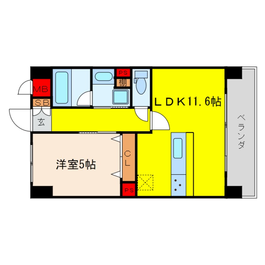 間取図 Blu Fortuna扇町