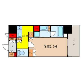 間取図 リーガル靭公園南Ⅱ