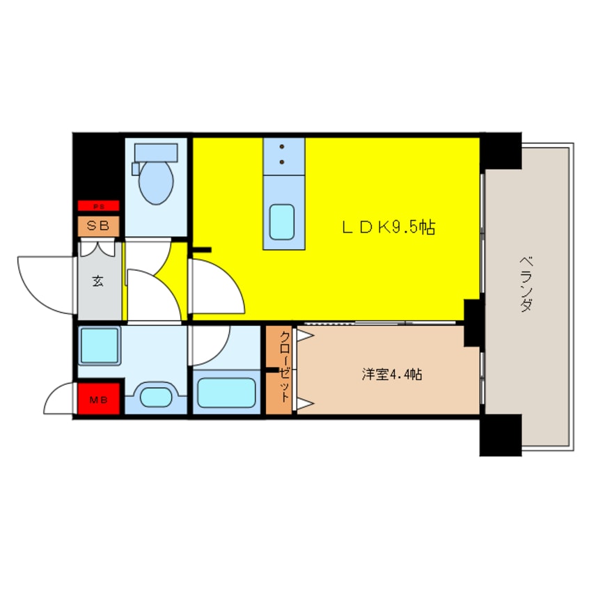 間取図 プレサンス大阪天満リバーシア