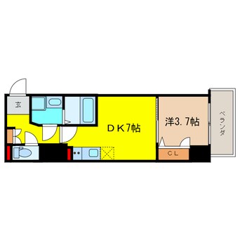 間取図 レオンコンフォート大手前ラトゥール