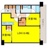 ザ・パークハウス中之島タワー 2LDKの間取り