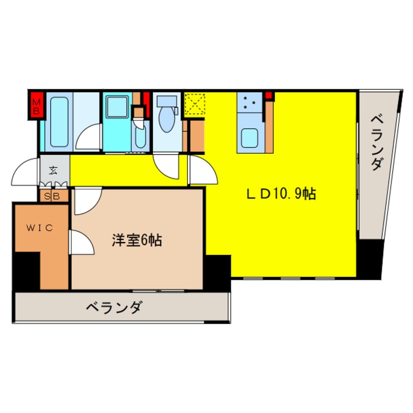 間取図 大阪メトロ御堂筋線/中津駅 徒歩4分 12階 築13年