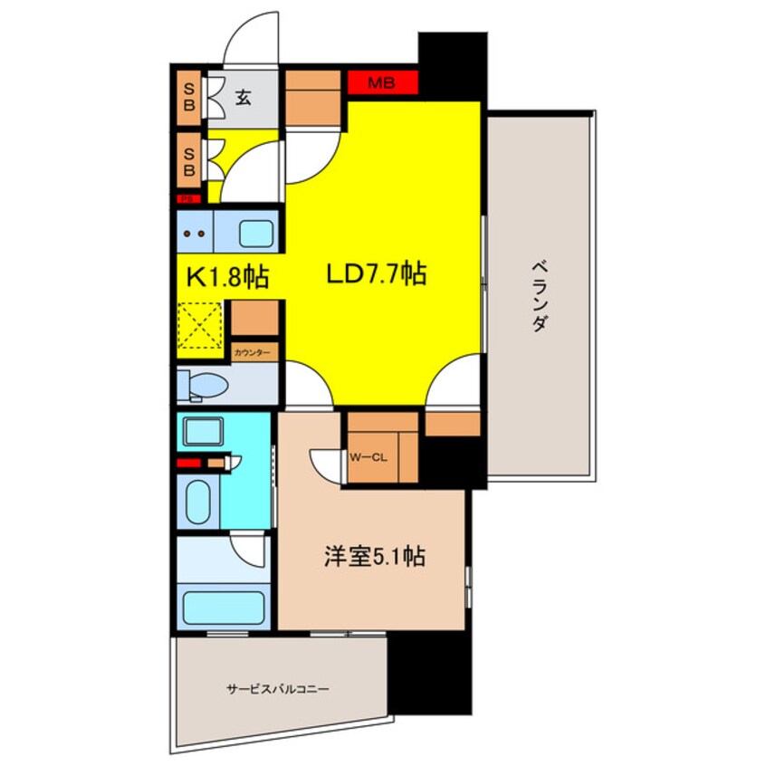 間取図 パークアクシス梅田