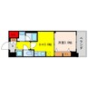 ラクラス本町東 1DKの間取り