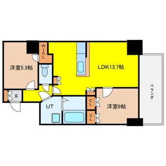 間取図 大阪メトロ御堂筋線/淀屋橋駅 徒歩6分 3階 築4年