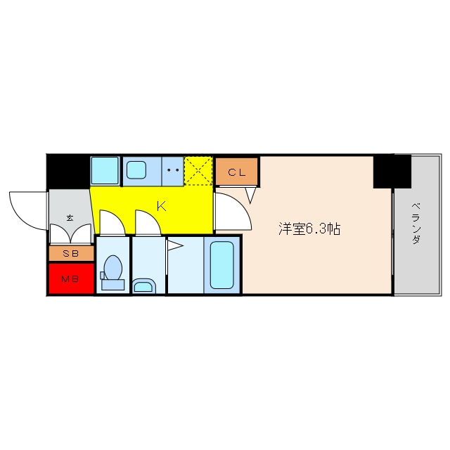 間取り図 プレサンス大手前ピリオド