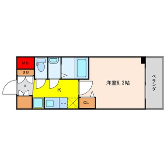 間取図 プレサンス大手前ピリオド