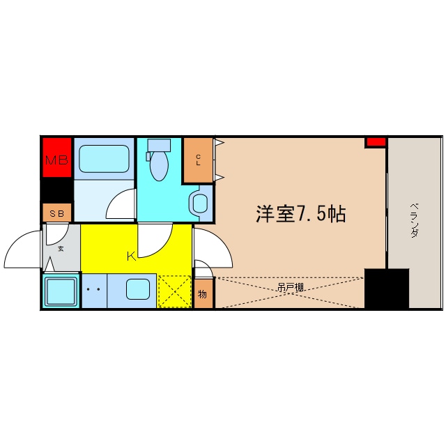 間取り図 大阪メトロ堺筋線/堺筋本町駅 徒歩8分 6階 築5年