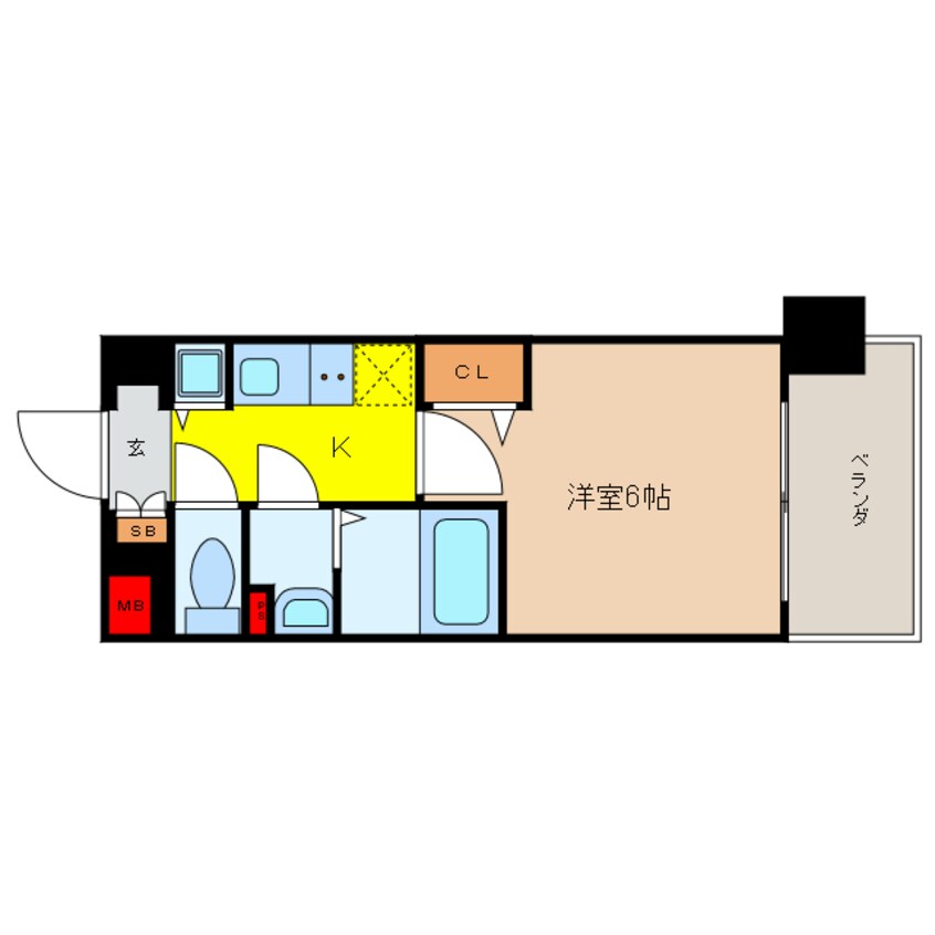間取図 大阪メトロ谷町線/中崎町駅 徒歩3分 11階 築12年