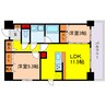 BLEU ET GRIS上町台 2LDKの間取り