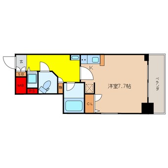 間取図 大阪メトロ堺筋線/堺筋本町駅 徒歩6分 8階 築17年