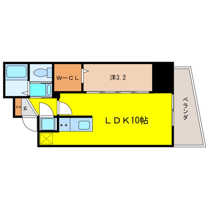 間取図 セレニテ堺筋本町プリエ