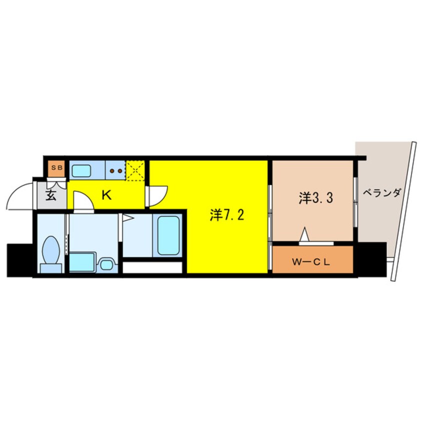 間取図 セレニテ堺筋本町プリエ