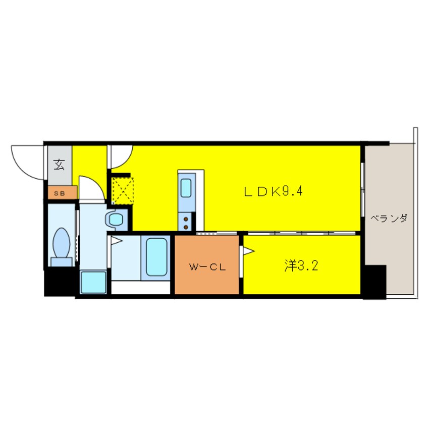 間取図 セレニテ堺筋本町プリエ