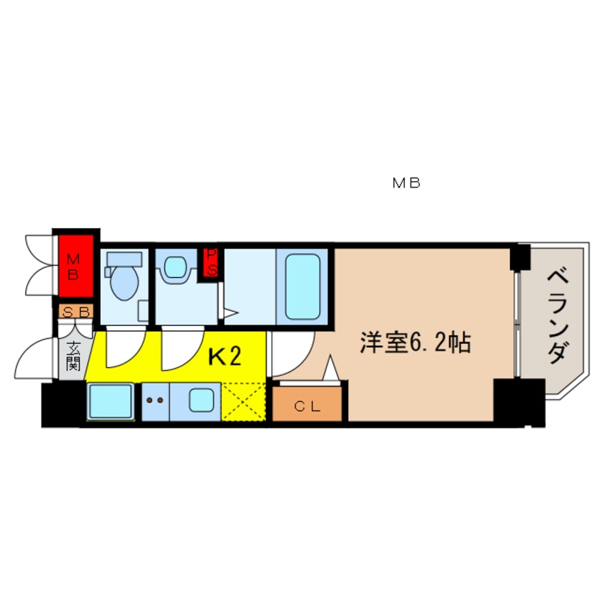 間取図 大阪メトロ長堀鶴見緑地線/玉造駅 徒歩2分 7階 築4年