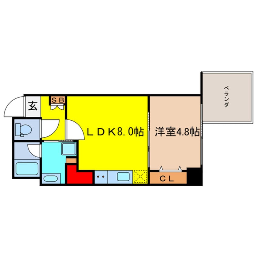 間取図 RISING Maison 本町橋