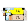 エステムコート新梅田 1DKの間取り