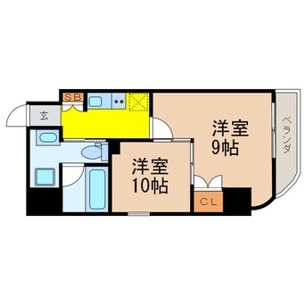 間取図 大阪メトロ千日前線/阿波座駅 徒歩1分 7階 築2年