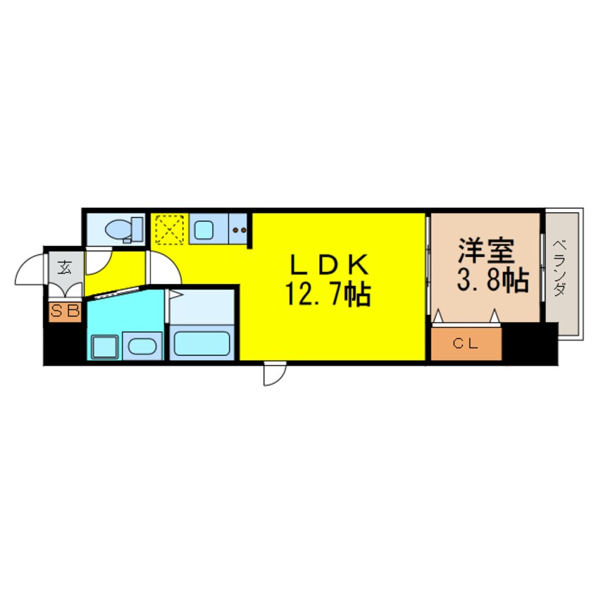 間取図 大阪メトロ堺筋線/堺筋本町駅 徒歩2分 2階 築2年