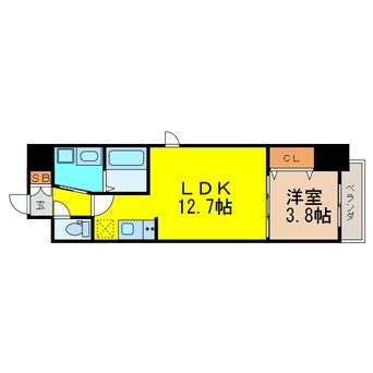 間取図 大阪メトロ堺筋線/堺筋本町駅 徒歩2分 2階 築2年