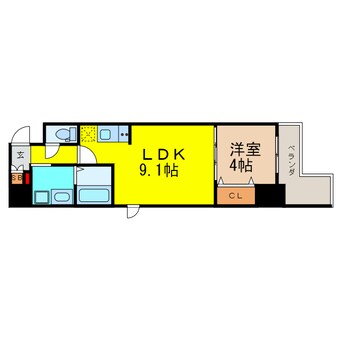 間取図 ラクラス堺筋本町