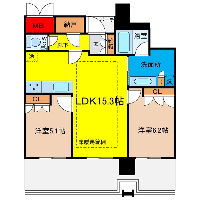 間取り図 大阪メトロ堺筋線/堺筋本町駅 徒歩1分 26階 築4年