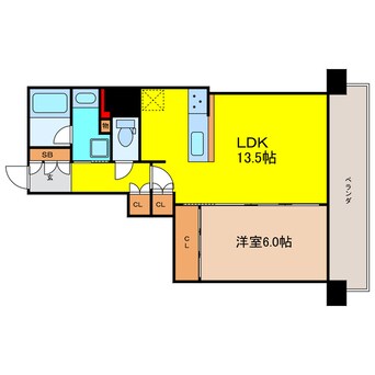 間取図 大阪メトロ谷町線/南森町駅 徒歩7分 11階 築3年