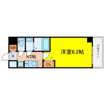 間取図 プレサンス堺筋本町ディスティニー
