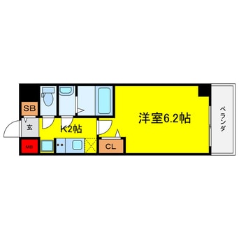 間取図 プレサンス堺筋本町ディスティニー